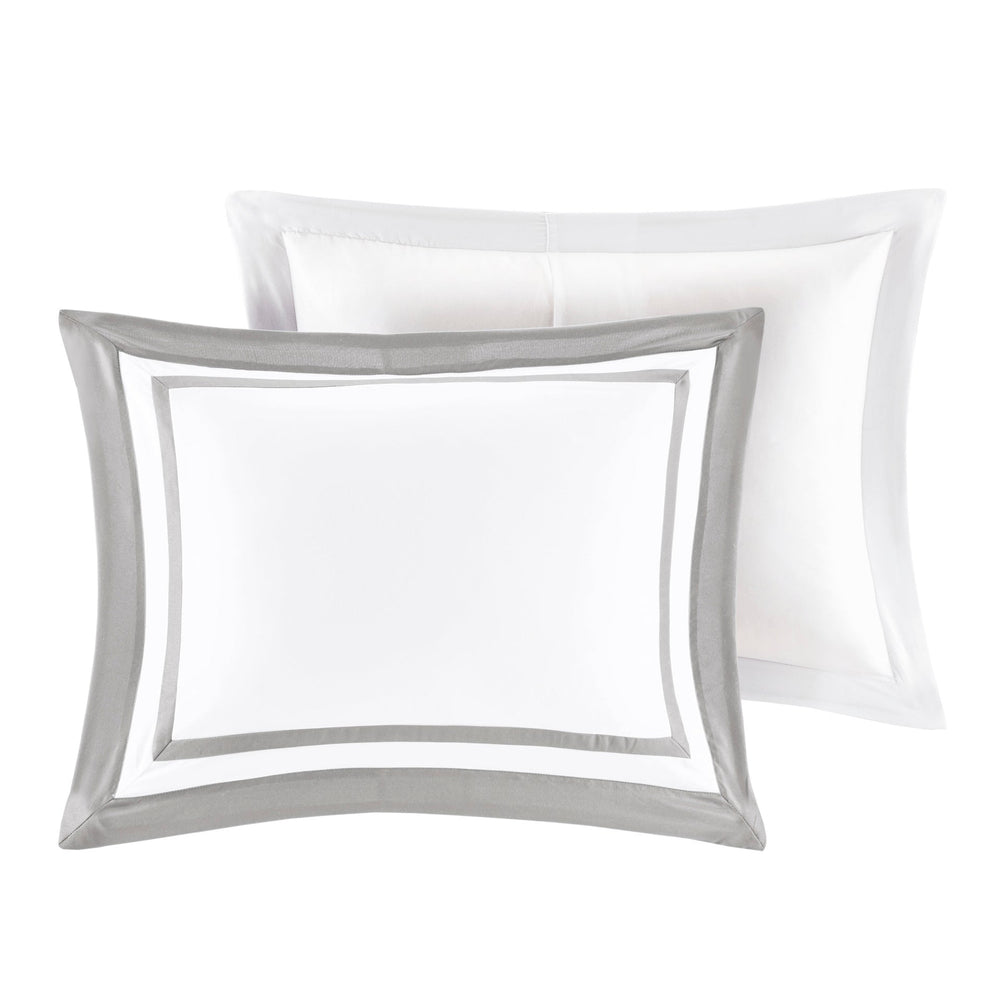 8 Piece Comforter and Quilt Set Collection Grey King/Cal King Media 16