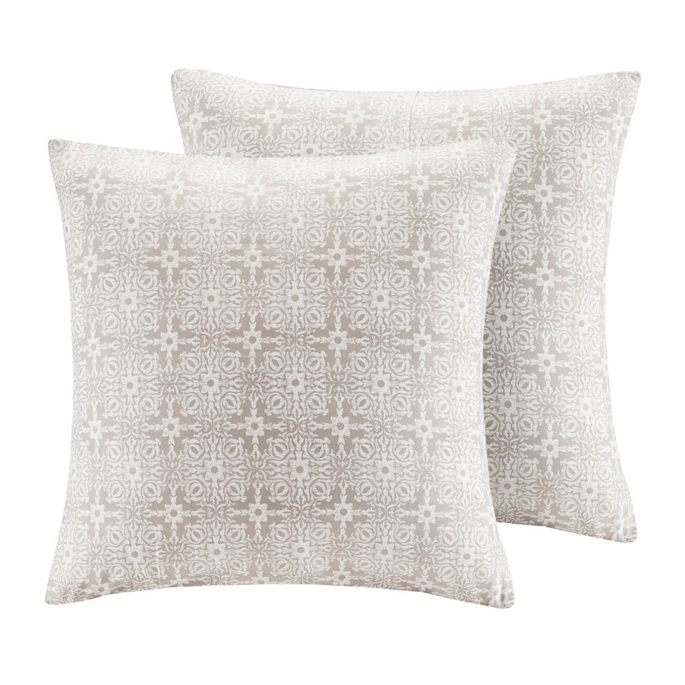 6 Piece Embroidered Cotton Reversible Comforter Set Ivory King/Cal King Media 7