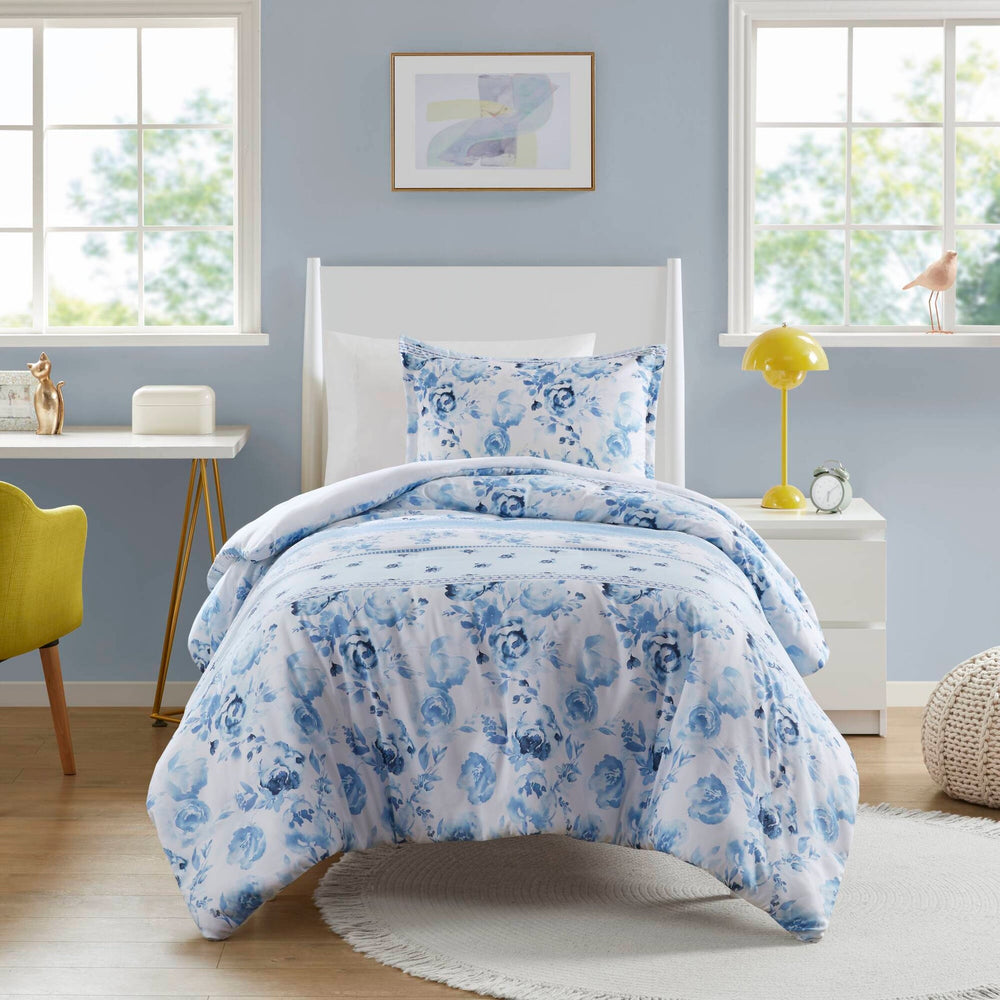 Floral Striped Duvet Cover Set Twin/Twin XL Media 11