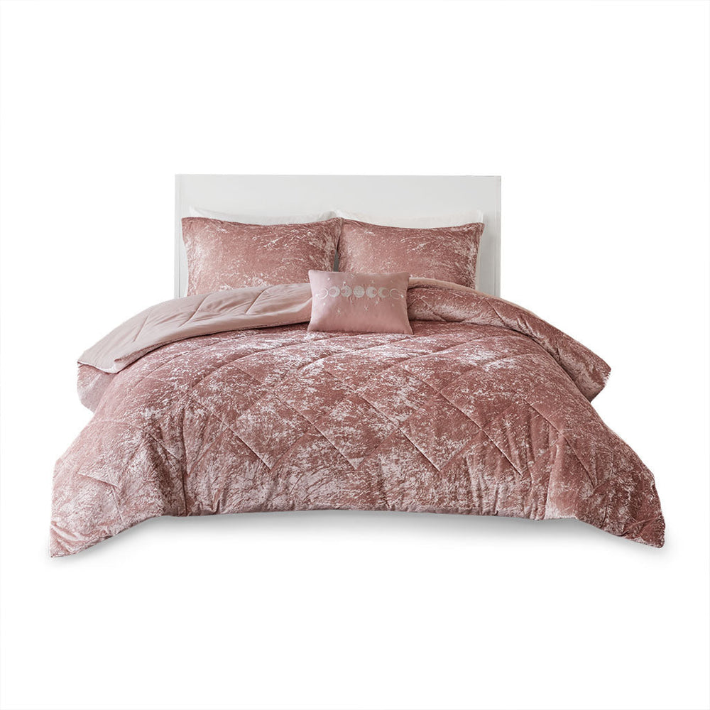 Twin/Twin XL Velvet Comforter Set with Throw Pillow Media 6