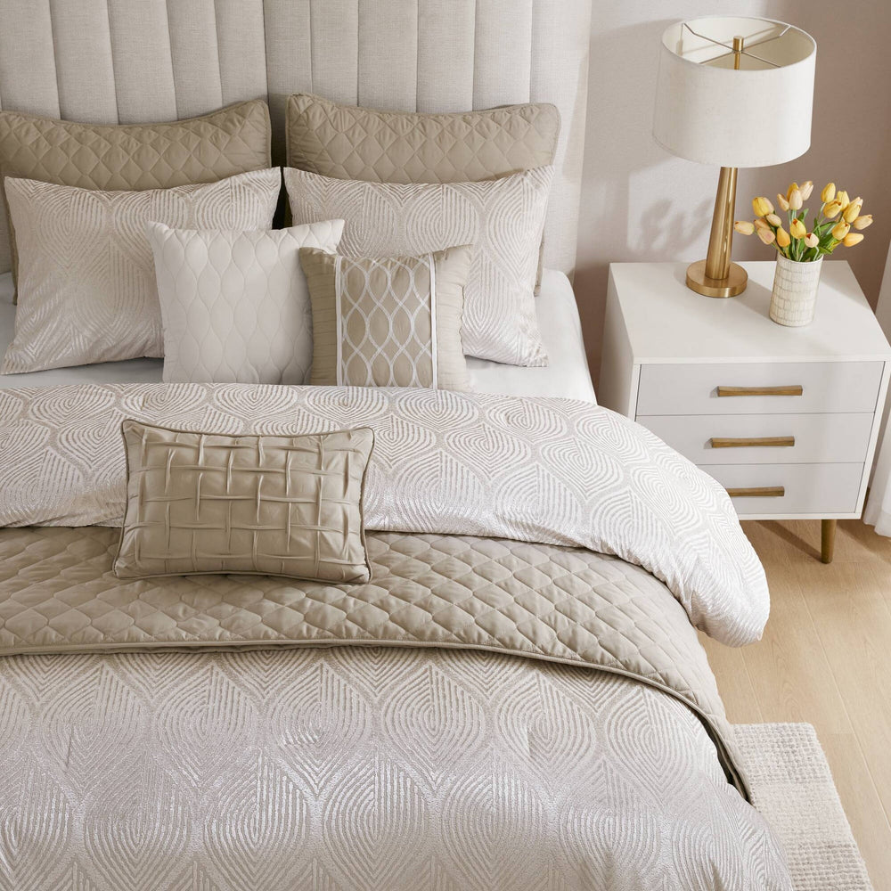 10- Piece Cal King Jacquard Comforter Set Media 15