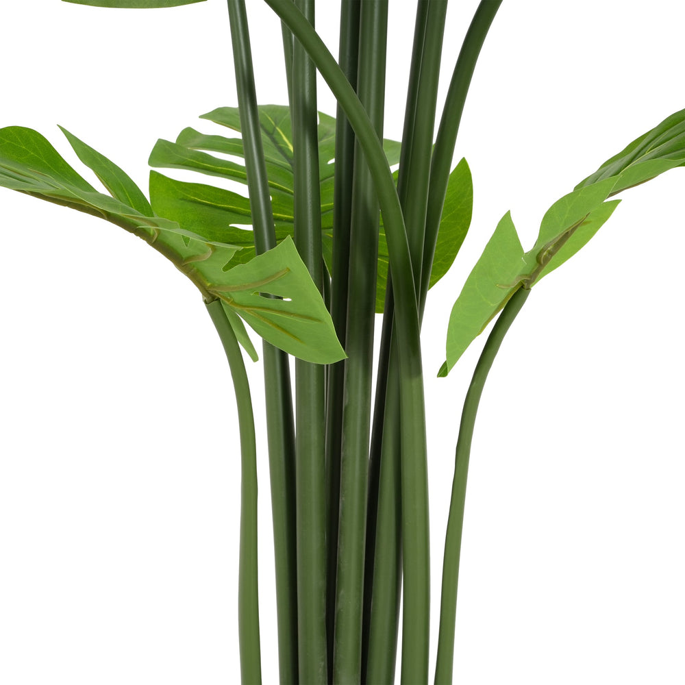 57' Artificial Monstera Deliciosa Plant with Black Plastic Pot Media 8