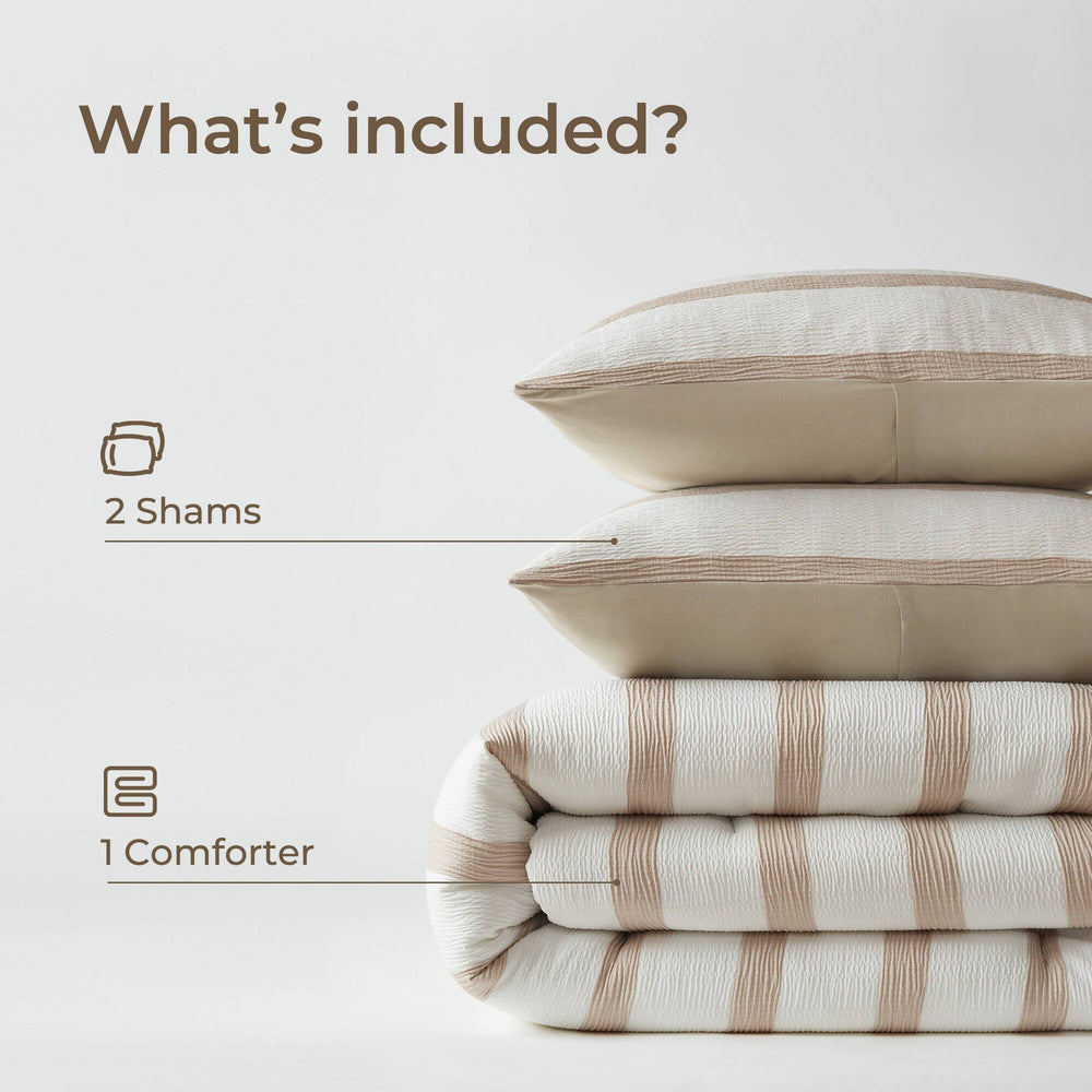 3-Piece King/Cal King Yarn-dyed striped comforter Media 7
