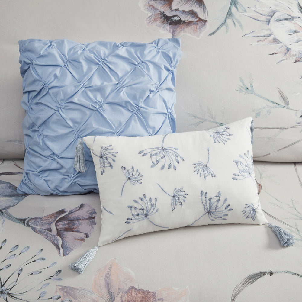 8 Piece Cotton Printed Comforter Set Blue Cal King Media 9