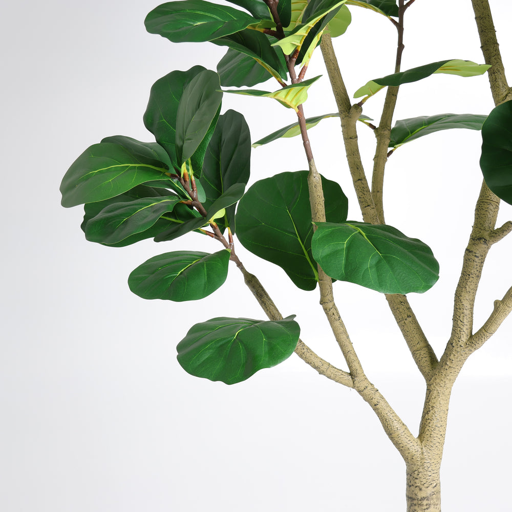 7FT Artificial Fiddle Leaf Fig Tree, Realistic Faux Potted Plant in Black Pot, 1pc/set Media 9