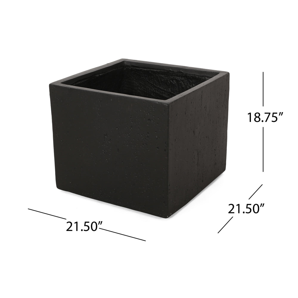 21.5' L Outdoor MGO Planter in Black Finished Media 3