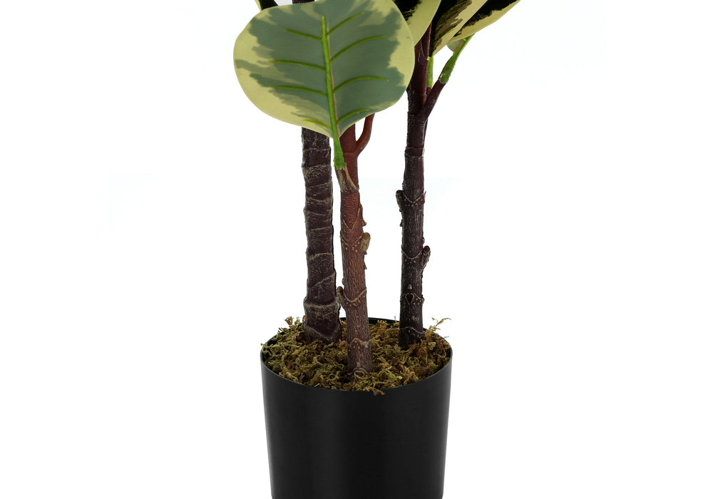 Artificial Plant, 47' Tall, Oak Tree, Indoor, Faux, Fake, Floor, Greenery, Potted, Real Touch, Decorative, Green Leaves, Black Pot Media 4