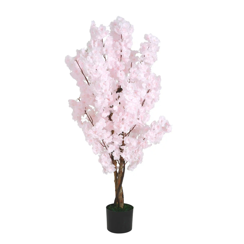 43' Artificial Cherry Blossom Tree with Black Plastic Pot