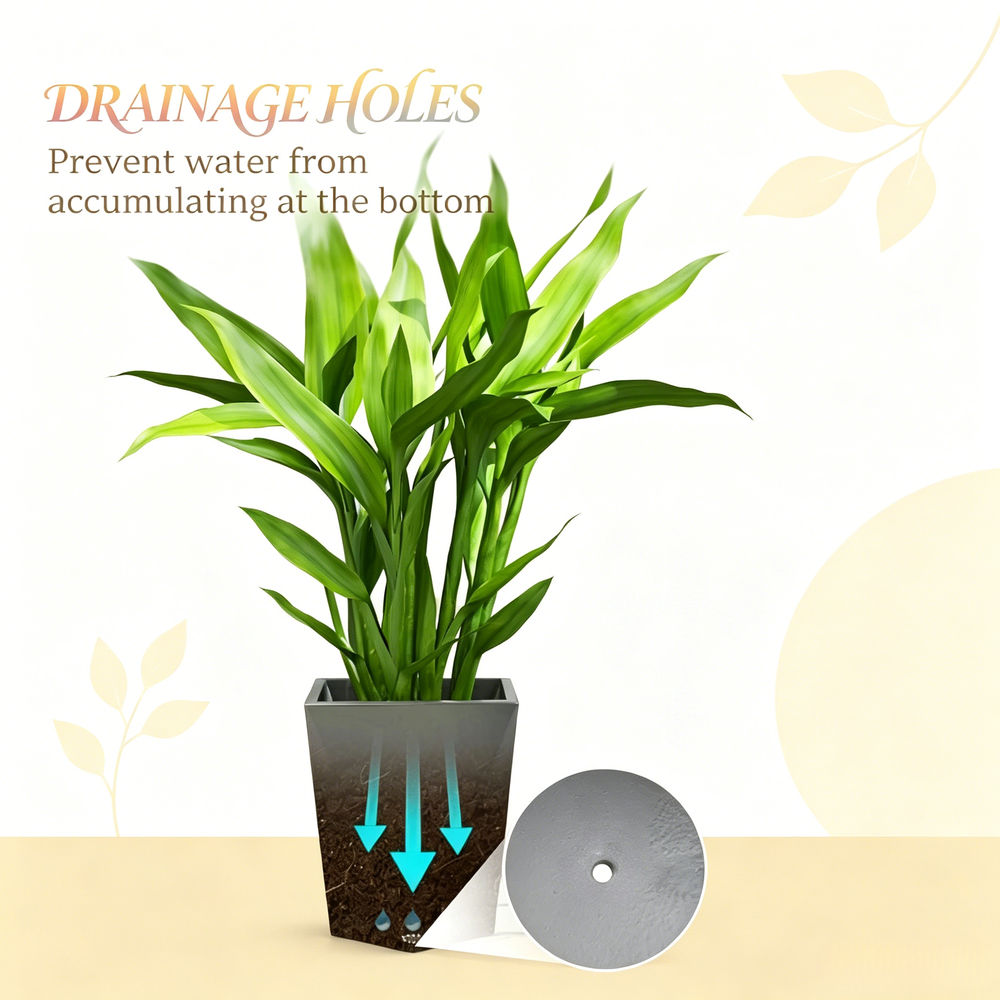 Chic Planters,Stackable Planters,Set of 3 Planters Set(Only 3Pcs Planter) Media 3
