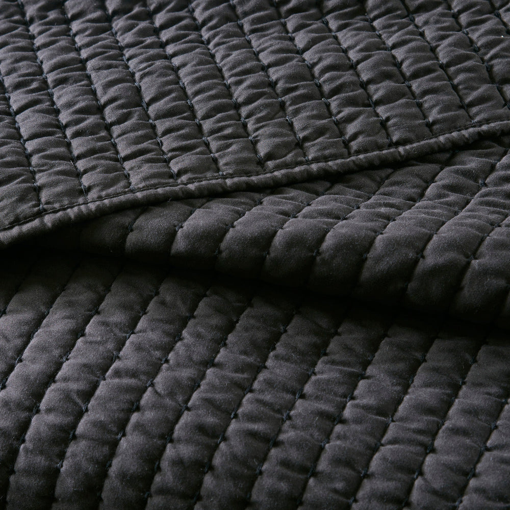 3 Piece Quilt Set Black King/Cal King Media 6