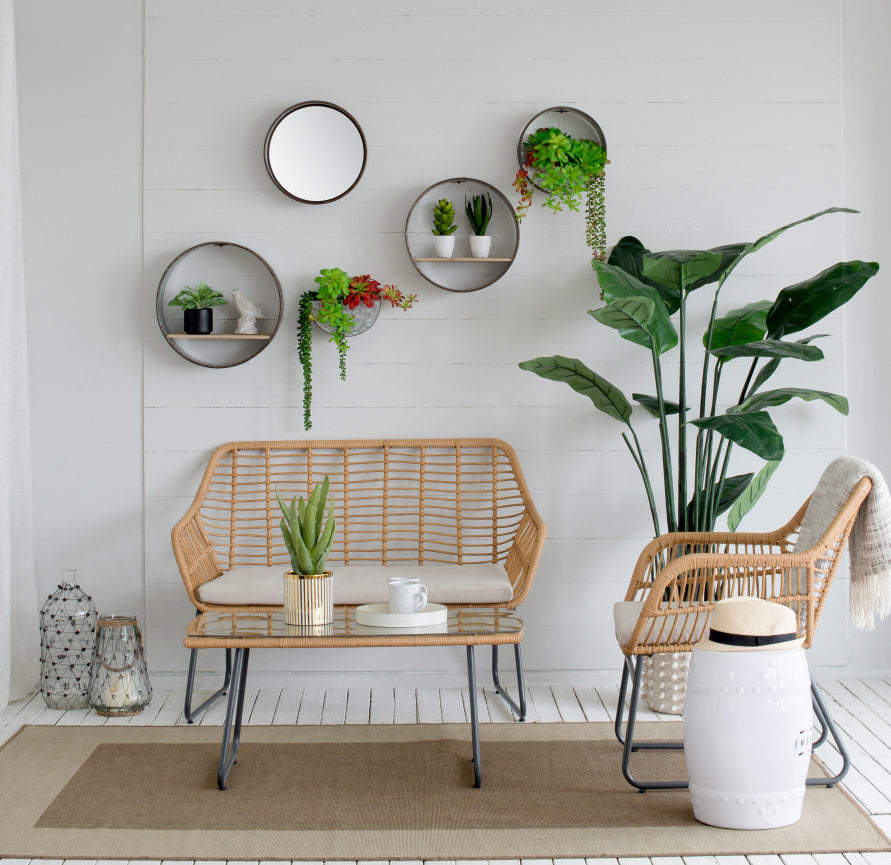 Farmhouse Round Metal Wall Planter, 5 Piece Media 11
