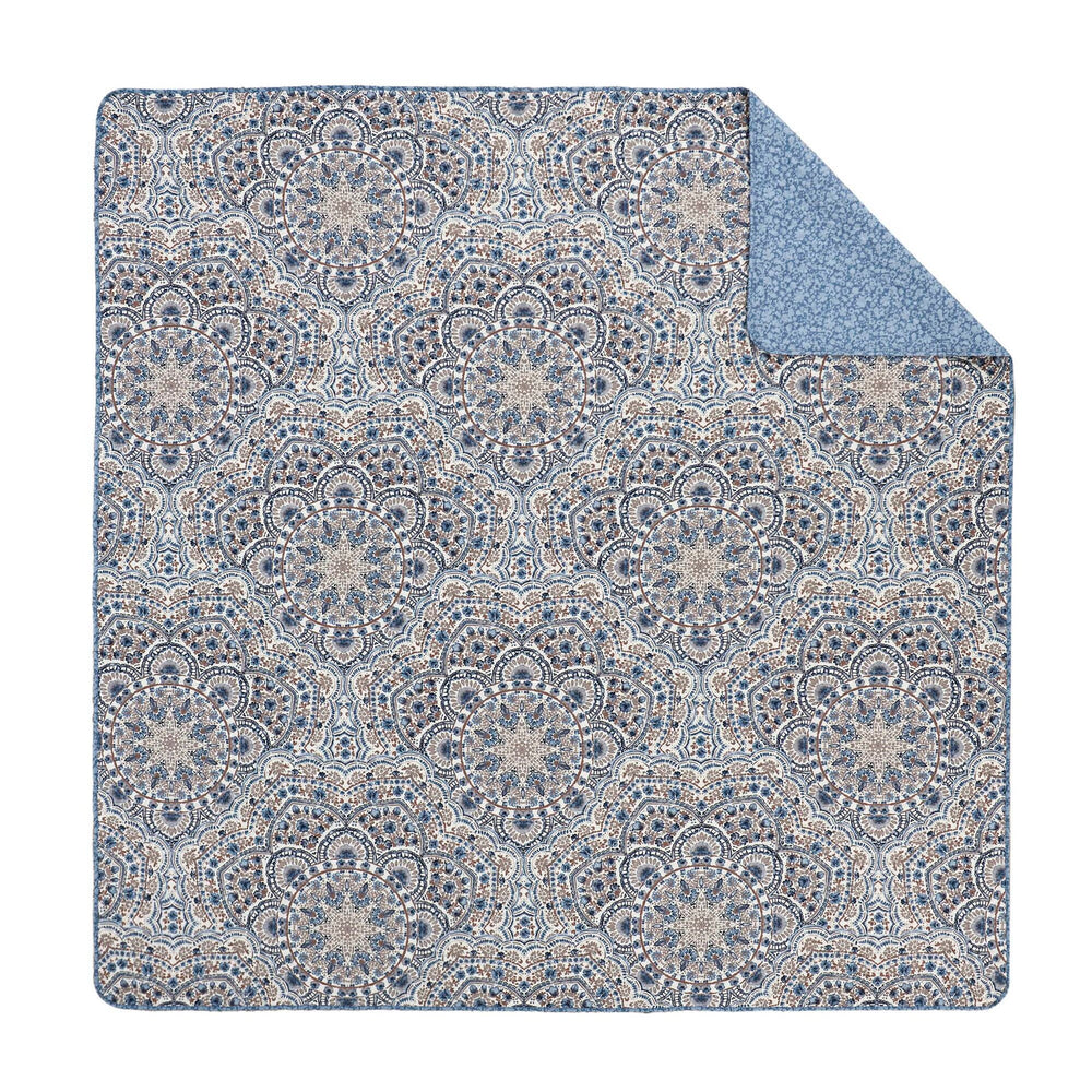 3-Piece Full/Queen Boho Floral Reversible Quilt Media 4