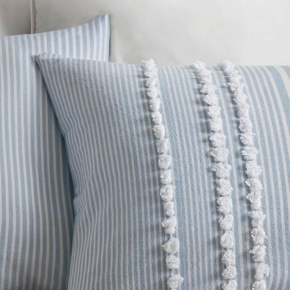 3- Piece Full/Queen Cotton Yarn Dyed Comforter Set Media 3