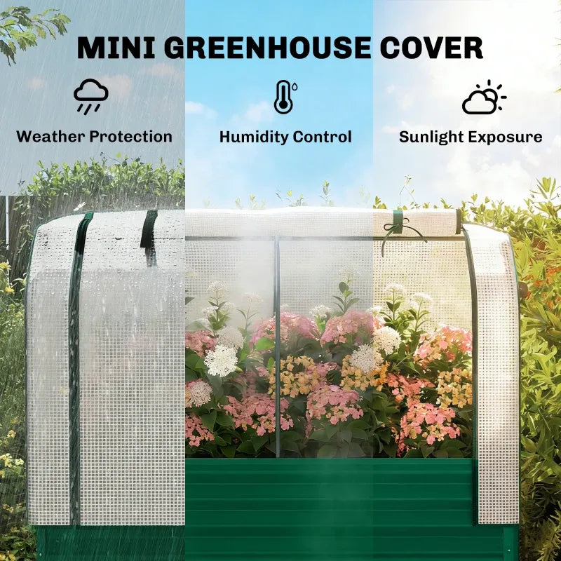 Spacious Raised Garden Bed,Flower Boxs,Outdoor Plant Boxs Media 7