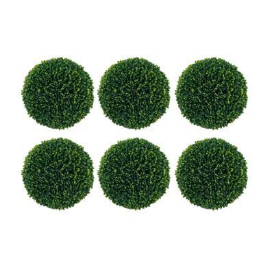S/6 D4' Faux Boxwood Ball Bowl Filler, Green Media 1