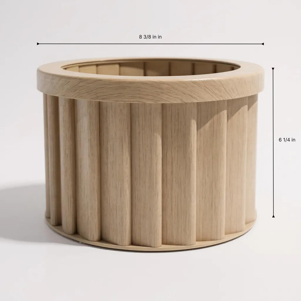 Round Strata Planter MD - Beige Brown Media 10