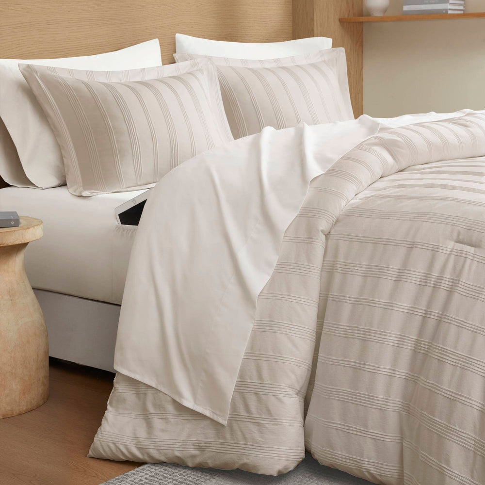 7-Piece Queen Woven Striped Comforter Set Media 20