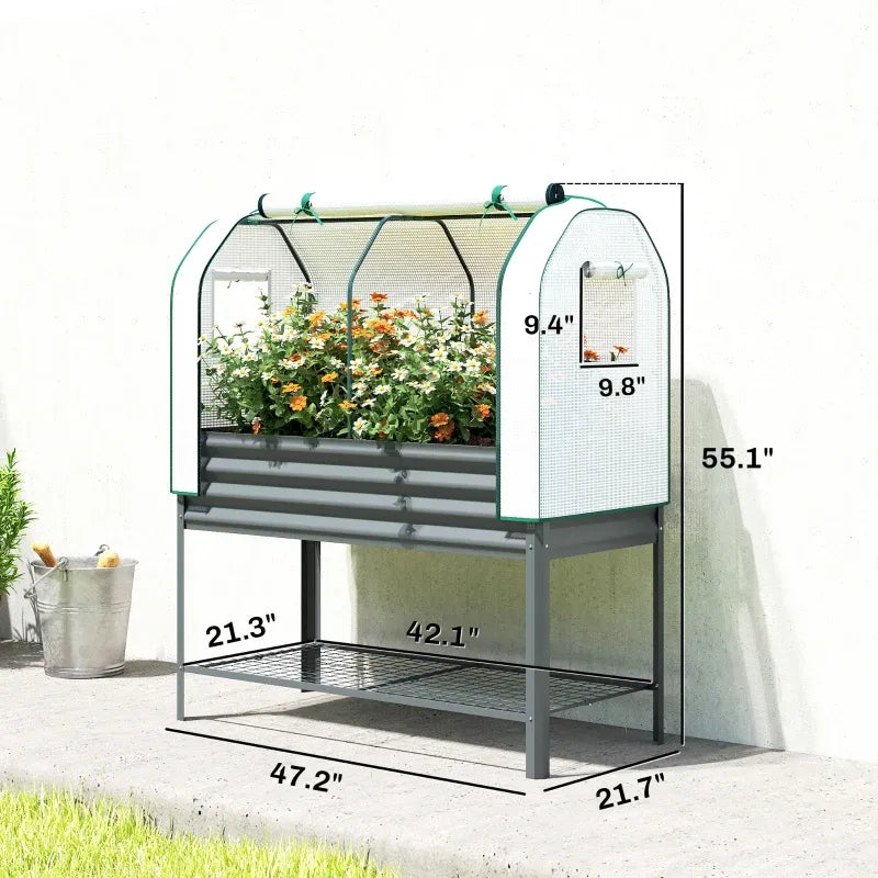 Convenient Flower Boxs,Outdoor Plant Boxs,Raised Garden Bed Media 9