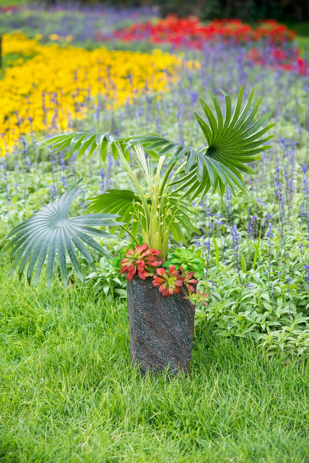 9.4x9.4x18.1' Cement Planter Large, Indoor Outdoor Garden Functional  Decor Media 10