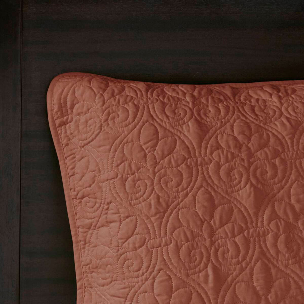 3 Piece Reversible Quilt Set Clay Red King/Cal King Media 7
