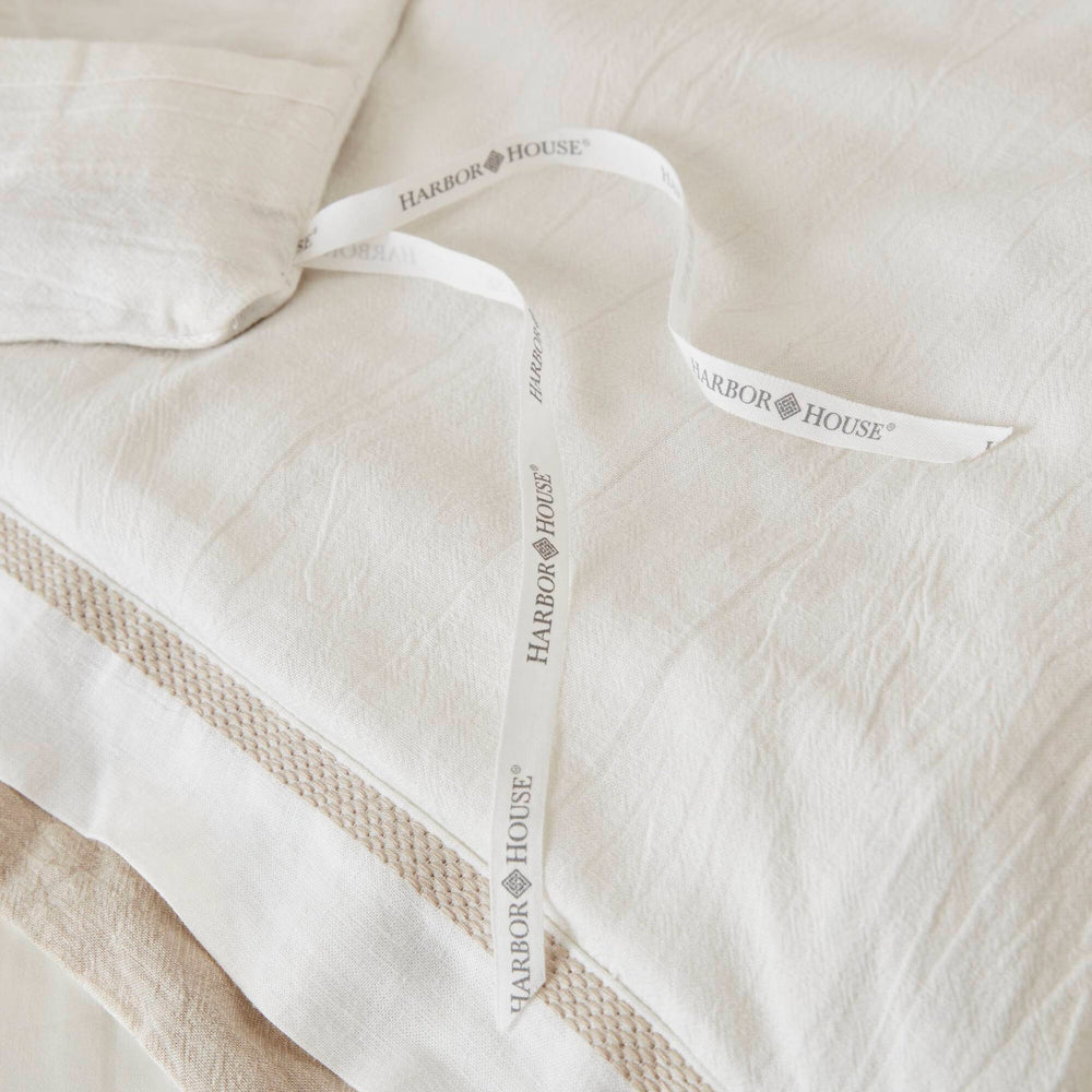 3 Pieces Full/Queen Duvet Cover Set,White+Beige Media 17
