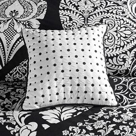 7 Piece Cotton Printed Comforter Set Black Cal King Media 8