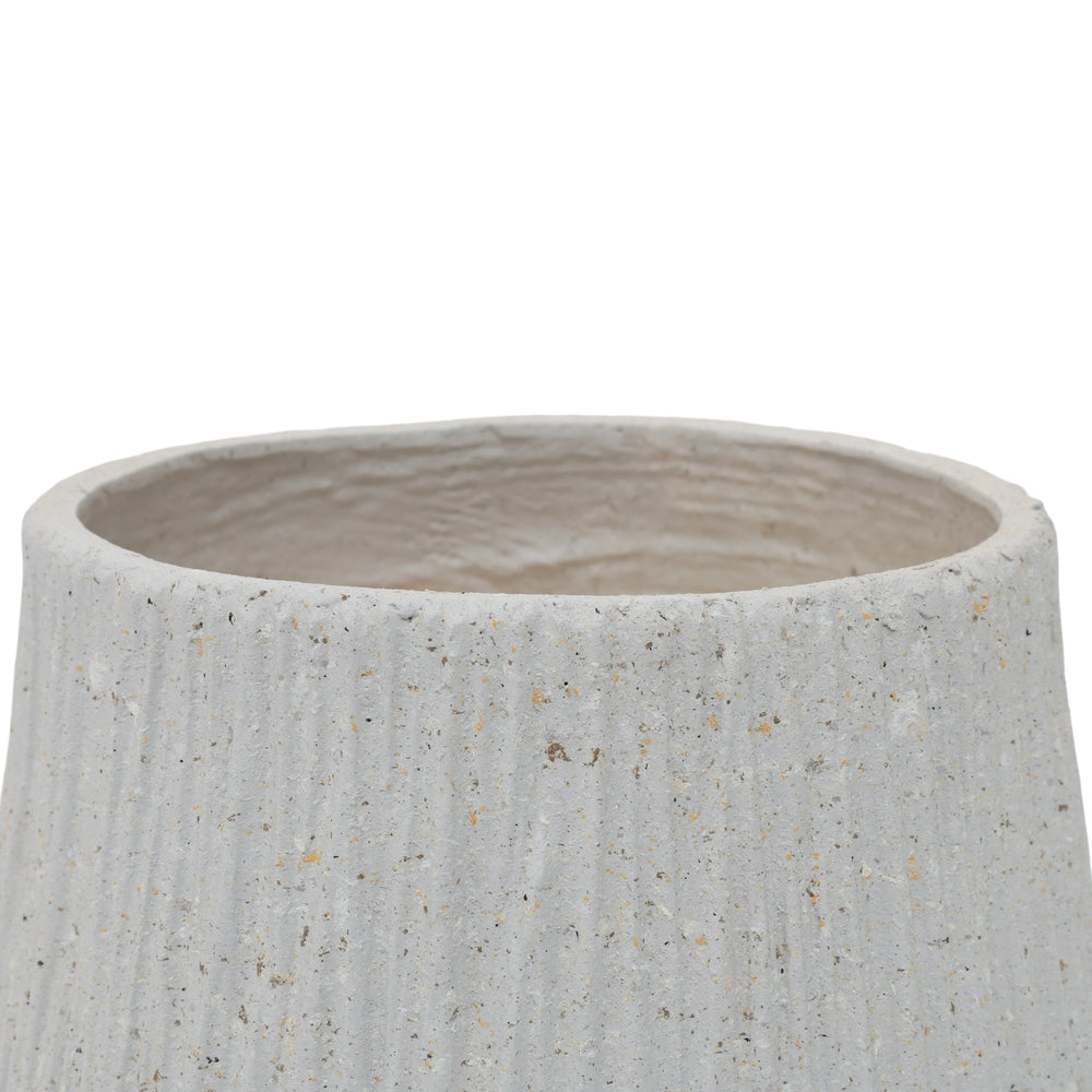 11' Dia x 9.06' H Large Round Planters for Indoor Plants, Outdoor Planters with Drainage Holes, Magnesium Oxide Plant Pot with Cement Texture Plant Pots Indoor & Outdoor for Home Garden Patio Media 7