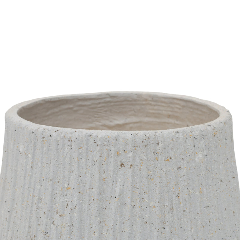 11' Dia x 9.06' H Large Round Planters for Indoor Plants, Outdoor Planters with Drainage Holes, Magnesium Oxide Plant Pot with Cement Texture Plant Pots Indoor & Outdoor for Home Garden Patio