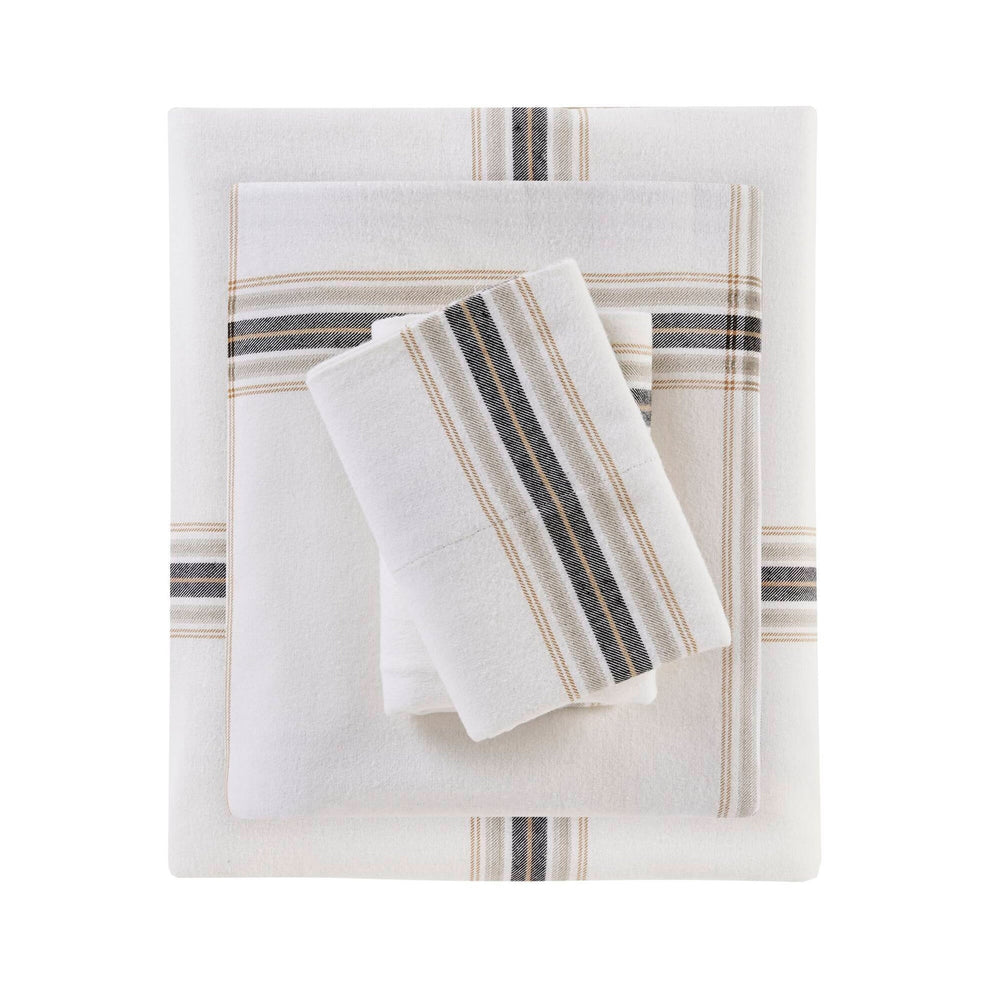3 PCS Twin Sheet Set Tan Plaid Media 14