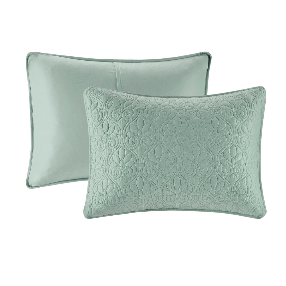 Reversible Bedspread Set Seafoam King Media 7