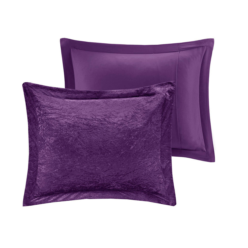 Twin/Twin XL Velvet Comforter Set with Throw Pillow Media 10