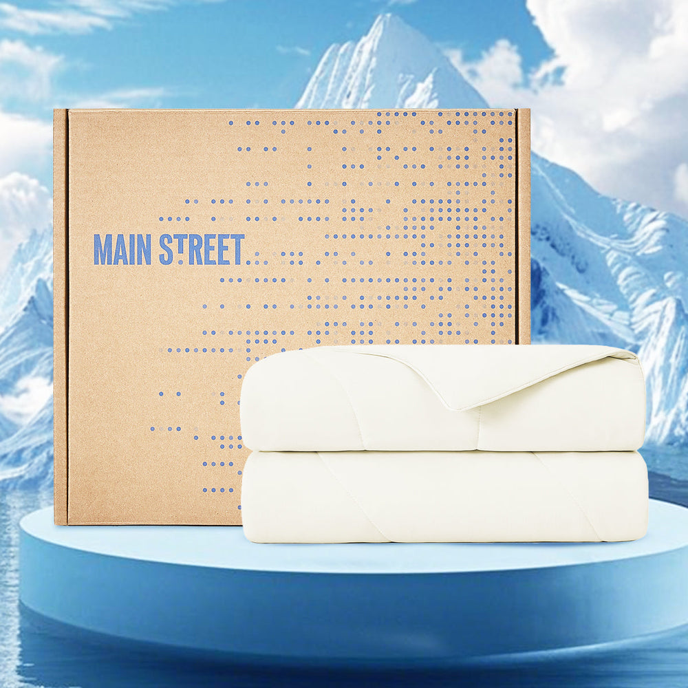 1-Piece 90x90' Cooling DA Comforter,Ivory Media 6