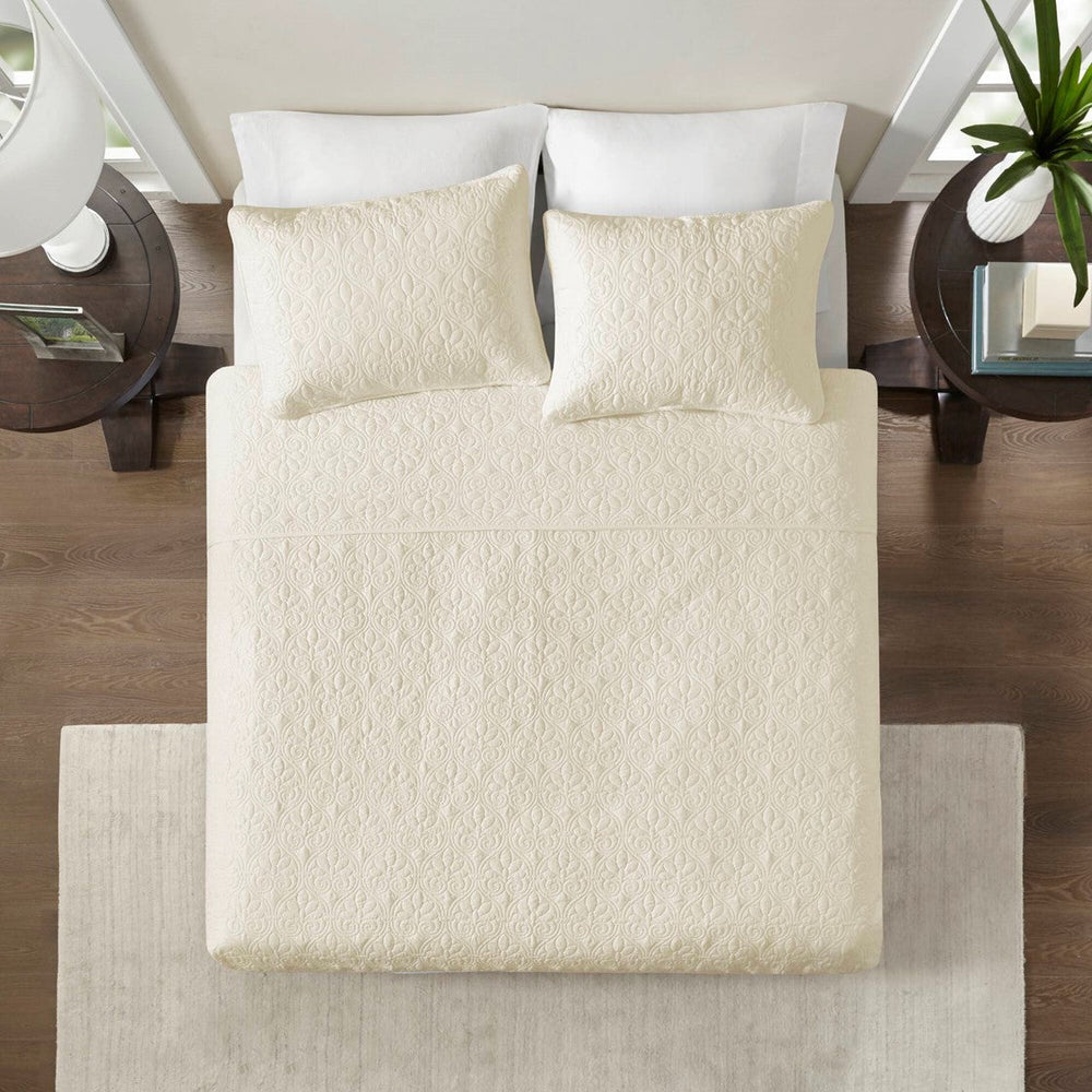 Reversible Quilt Set Cream King/Cal King Media 7