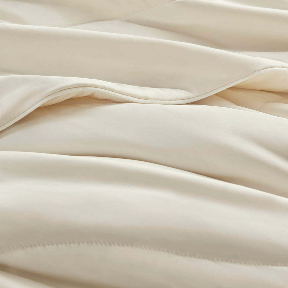 1-Piece King/Cal King Reversible Tencel Comforter Blanket,Ivory Media 9