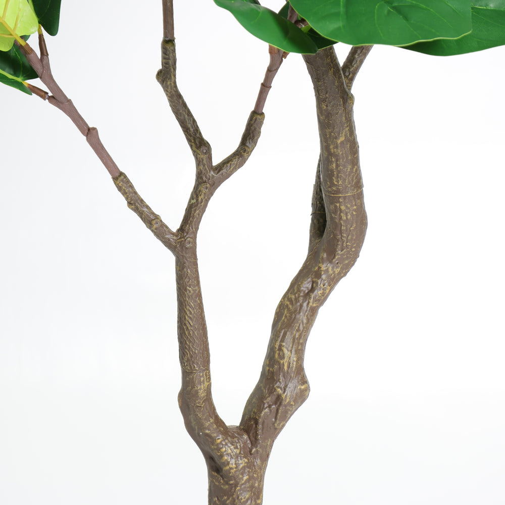 6FT Artificial Fiddle Leaf Fig Tree With Decorative White Pot, Faux Indoor Plant for Home Office Living Room Corner Decoration, 1pc/set Media 10
