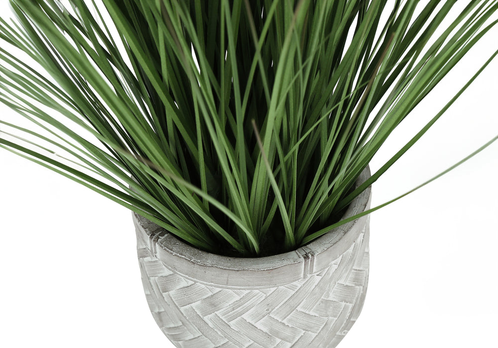 Artificial Plant, 21' Tall, Grass, Indoor, Faux, Fake, Table, Greenery, Potted, Real Touch, Decorative, Green Grass, White Pot Media 3