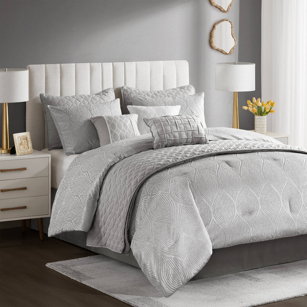 10- Piece Queen Jacquard Comforter Set Media 6