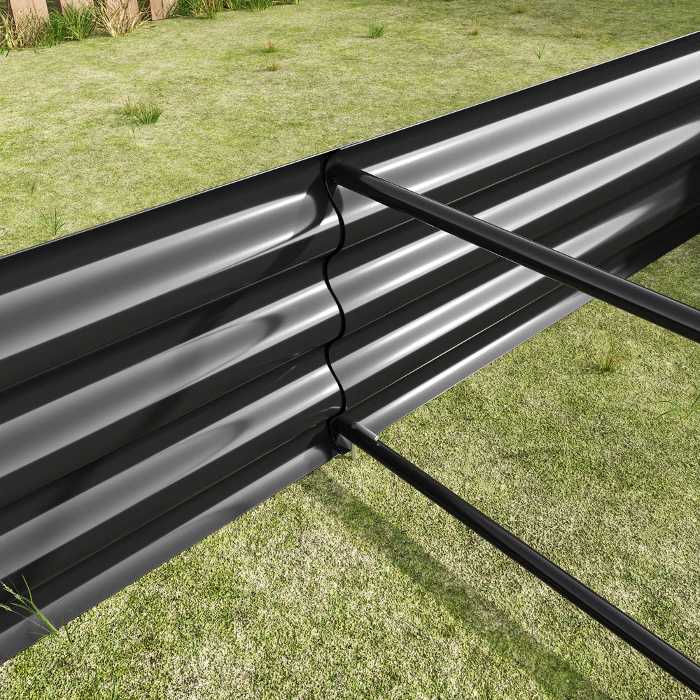 Raised Garden Bed Outdoor, 6×3×1ft , Metal Raised  Rectangle Planter Beds for Plants, Vegetables, and Flowers - Black Media 7