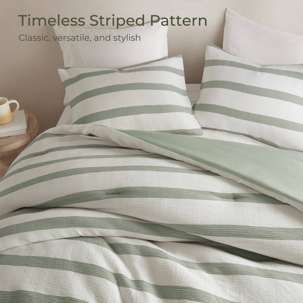 3-Piece King/Cal King Yarn-dyed striped comforter Media 3