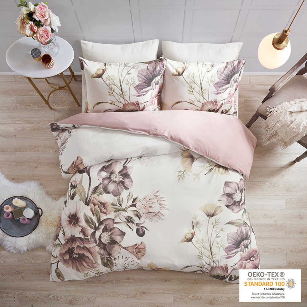 Full/Queen 3 Piece Cotton Printed Duvet Cover Set Media 9