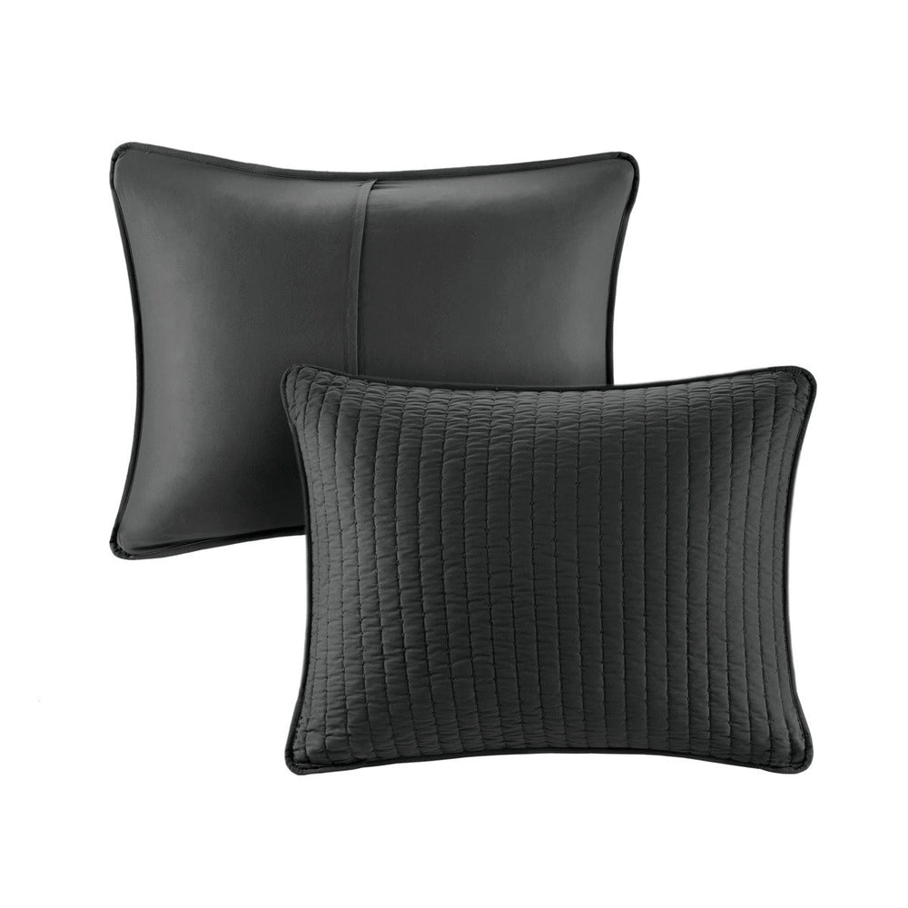 3 Piece Quilt Set Black Full/Queen Media 11