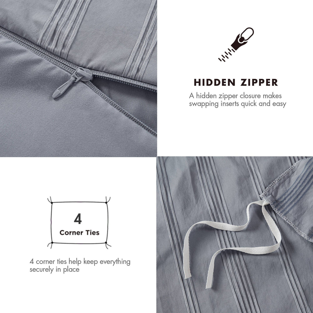 7-Piece Queen Woven Striped Comforter Set Media 5
