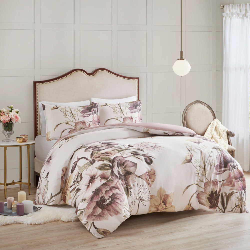 King/Cal King 3 Piece Cotton Printed Duvet Cover Set Media 12