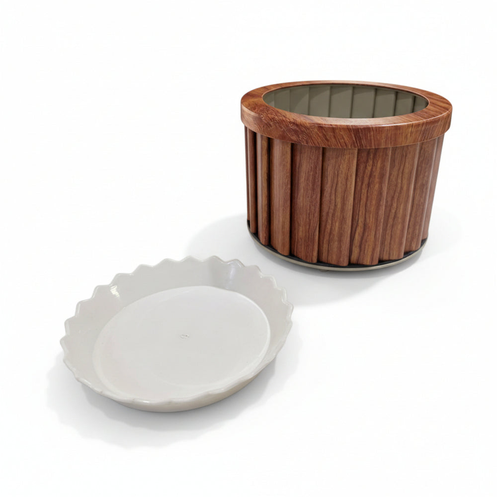 Round Strata Planter MD - Medium Brown Media 5
