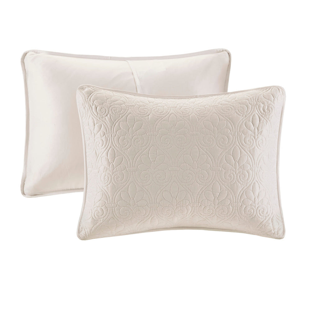 Reversible Bedspread Set Cream Full Media 6