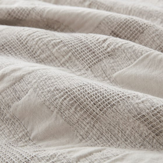 3 Piece Cotton Jacquard Duvet Set-Full/Queen Media 3