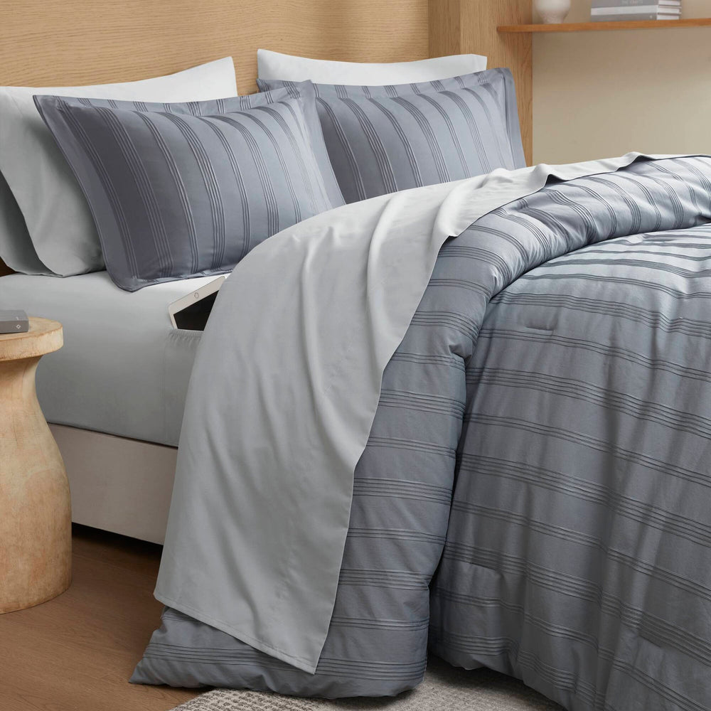 7-Piece King Woven Striped Comforter Set Media 16