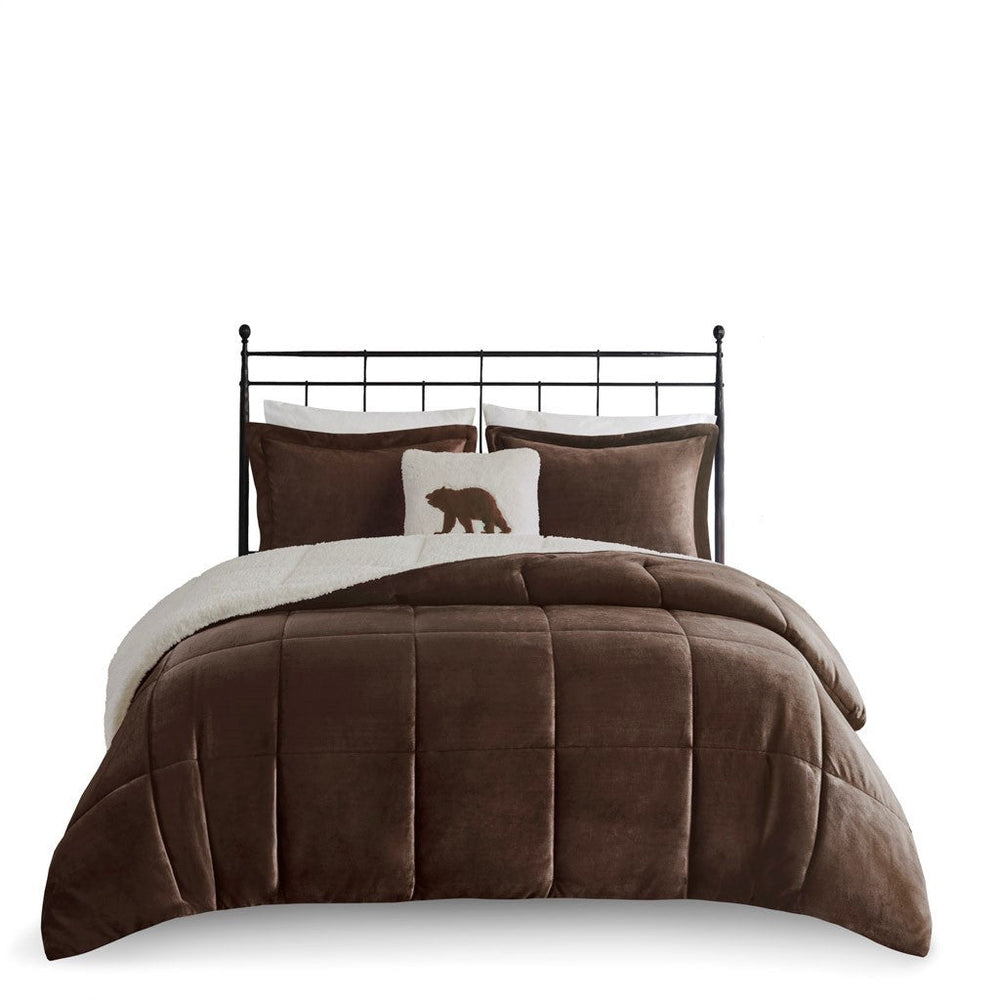 King Plush to Sherpa Down Alternative Comforter Set Media 7