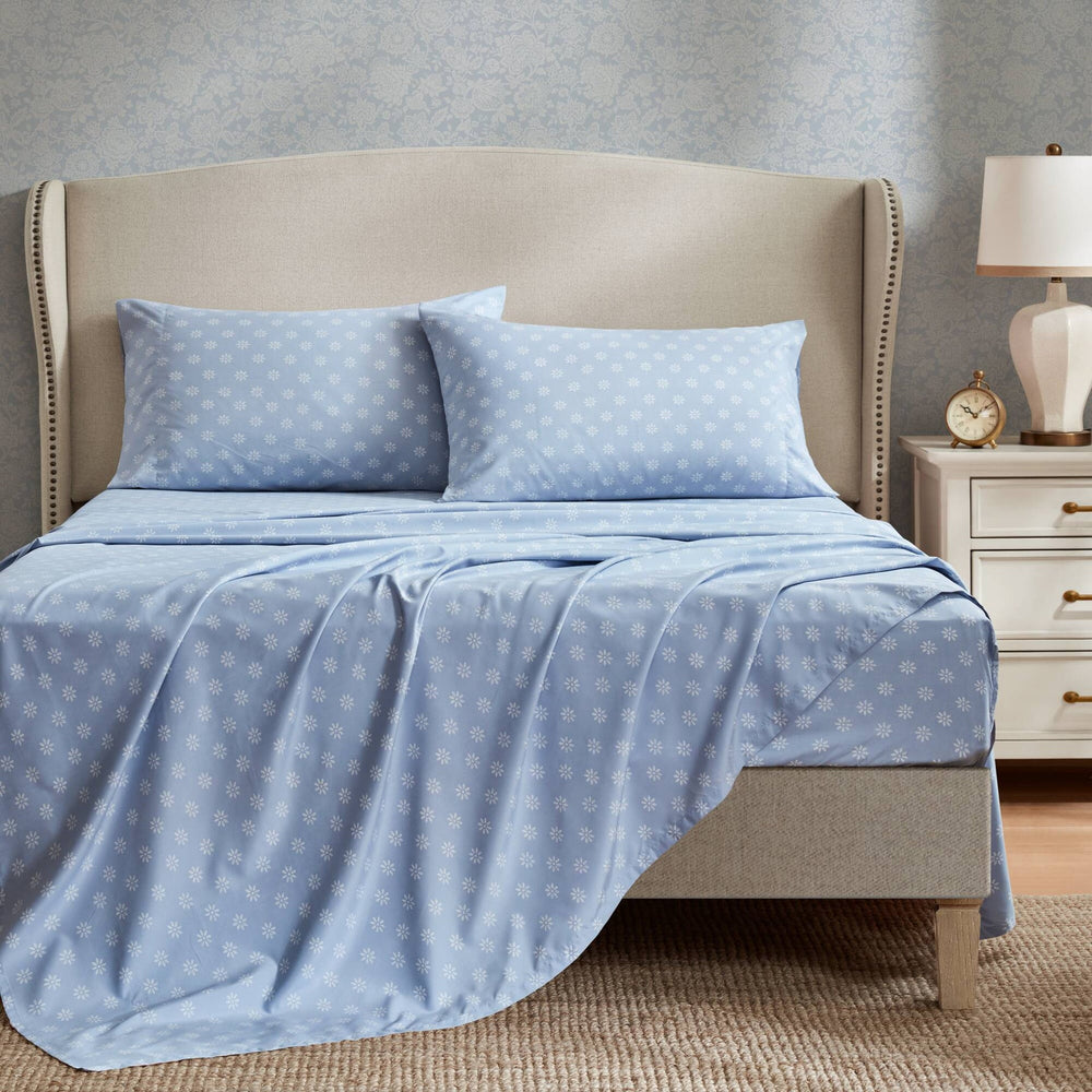 5-Piece Twin 5 Piece Vin -inspired Collection floral print,Beige/Blue Media 17
