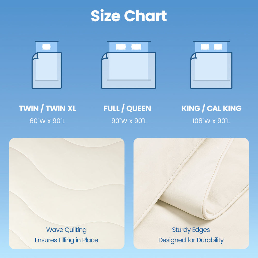 1-Piece 60x90' Cooling DA Comforter,Ivory Media 14